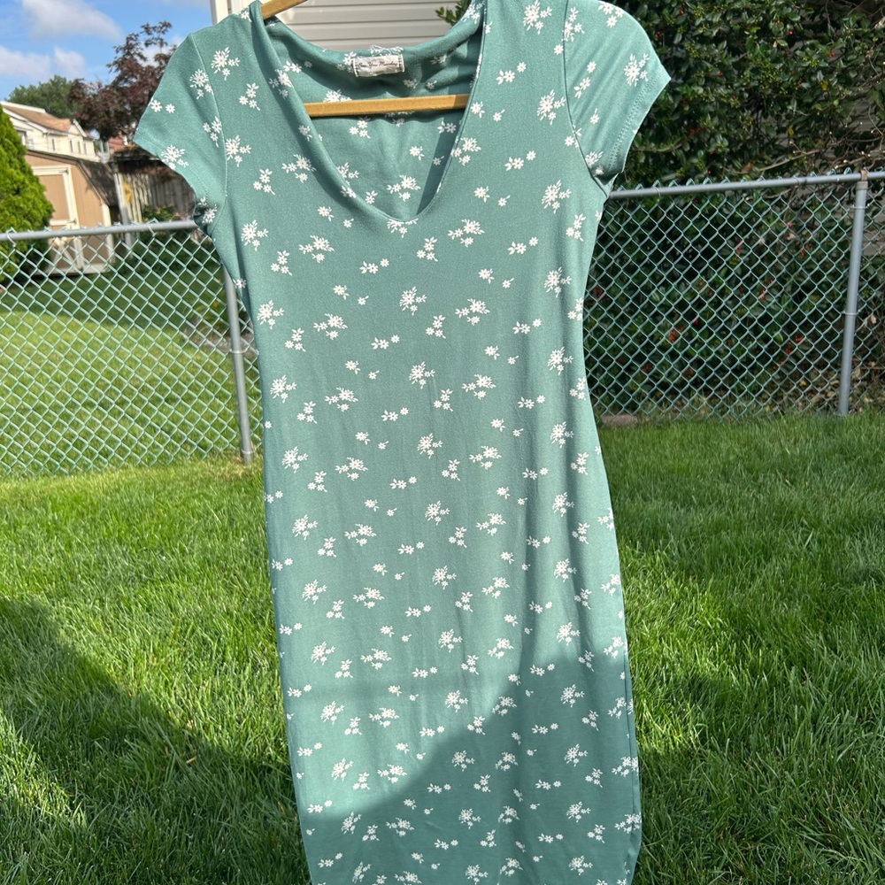 Green Floral Dress